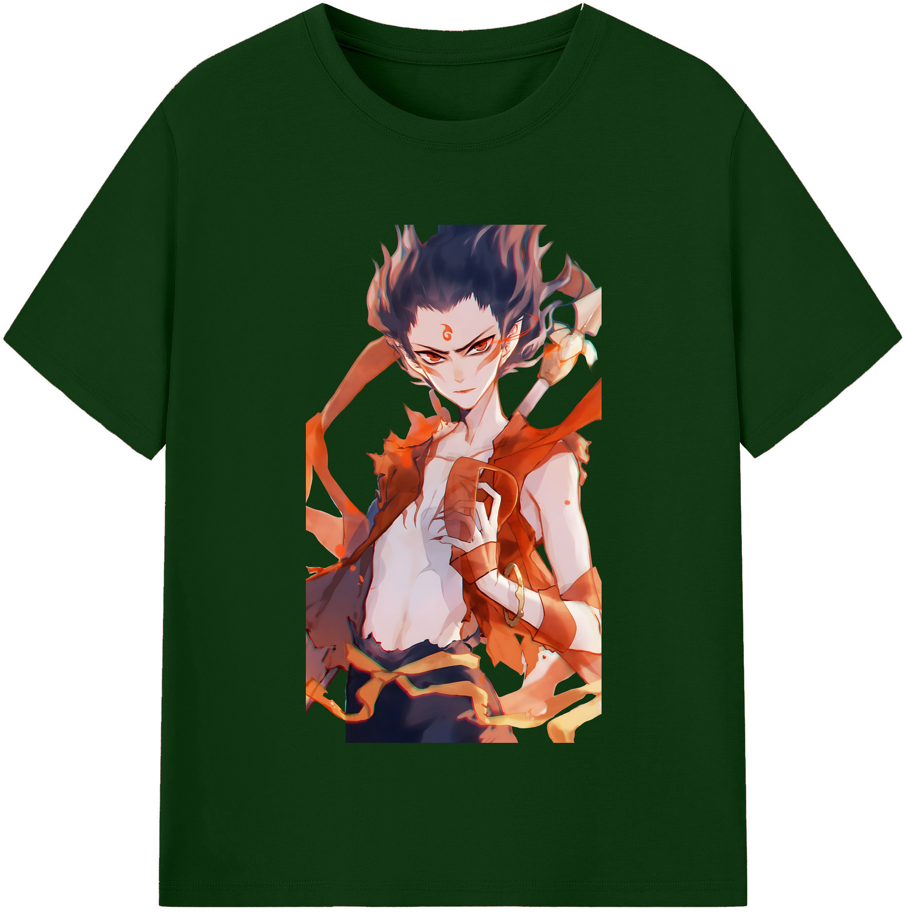 （画像用） Ne Zha 2 ナタ 魔童の大暴れ 綿100％半袖Tシャツ（フロントプリント）